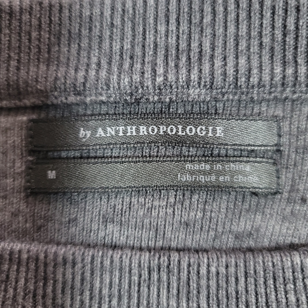 Anthropologie Grey Mary Knit Pullover Sweater, M, Crew Neck W/ V-Cutout - Picture 8 of 11